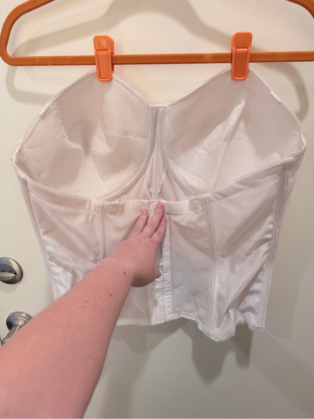 Dominique White Strapless Longline Corset Bra - Picture 6 of 8